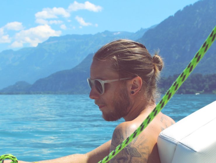 Sailing in Lake Thun, Switzerland